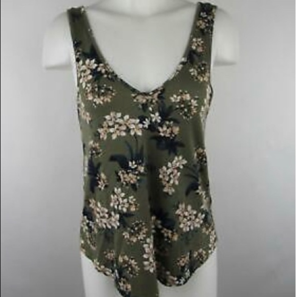 Green floral AE Tank